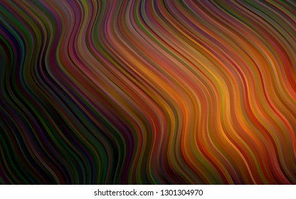 Dark Orange vector pattern with bubble shapes. Blurred geometric sample with gradient bubbles.  A completely new marble design for your business.