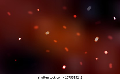 Dark Orange vector pattern with christmas snowflakes. Decorative shining illustration with snow on abstract template. The pattern can be used for new year leaflets.
