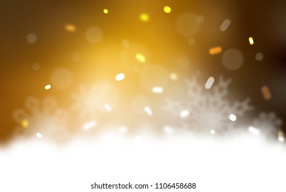 Dark Orange vector pattern with christmas snowflakes. Modern geometrical abstract illustration with crystals of ice. The pattern can be used for year new  websites.