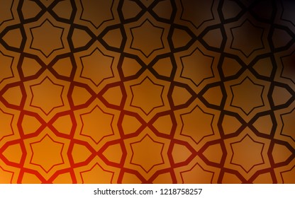 Dark Orange vector pattern with christmas stars. Blurred decorative design in simple style with stars. Pattern for wrapping gifts.