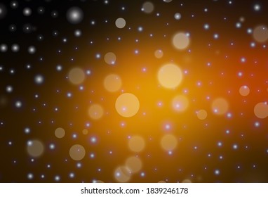 Dark Orange vector pattern in Christmas style. Simple gradient illustration with Christmas attributes. Pattern for school, grammar websites.