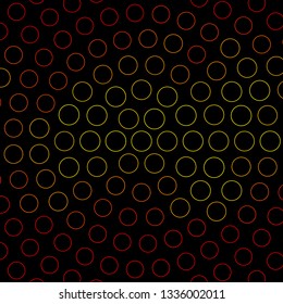 Dark Orange vector pattern with circles. Modern abstract illustration with colorful circle shapes. Design for posters, banners.