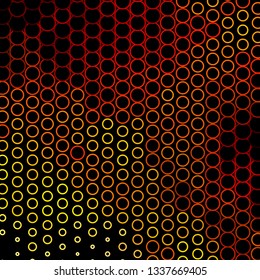 Dark Orange vector pattern with circles. Abstract illustration with colorful spots in nature style. Pattern for wallpapers, curtains.