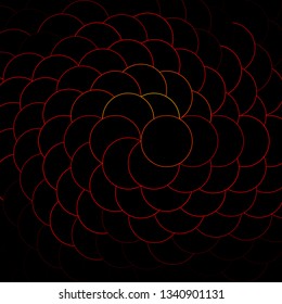 Dark Orange vector pattern with circles. Abstract decorative design in gradient style with bubbles. Design for posters, banners.