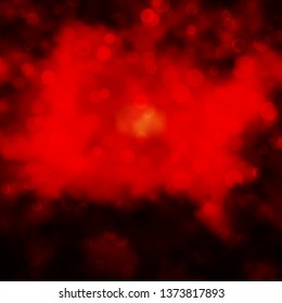 Dark Orange vector pattern with circles. Abstract decorative design in gradient style with bubbles. Pattern for wallpapers, curtains.