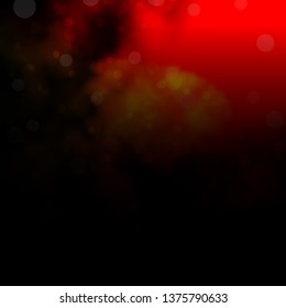 Dark Orange vector pattern with circles. Abstract decorative design in gradient style with bubbles. New template for your brand book.