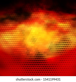 Dark Orange vector pattern with circles. Modern abstract illustration with colorful circle shapes. Design for posters, banners.