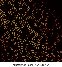 Dark Orange vector pattern with circles. Glitter abstract illustration with colorful drops. Pattern for websites, landing pages.