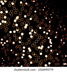 Dark Orange vector pattern with circles. Glitter abstract illustration with colorful drops. Pattern for websites, landing pages.