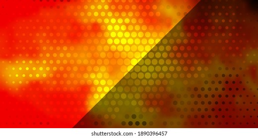 Dark Orange vector pattern with circles. Abstract colorful disks on simple gradient background. Pattern for websites, landing pages.