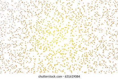 Dark Orange vector pattern with colored spheres. Geometric sample of repeating circles on white background in halftone style.