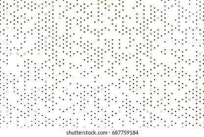 Dark Orange vector pattern with colored spheres. Geometric sample of repeating circles on white background in halftone style.