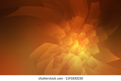 Dark Orange vector pattern with colorful hexagons. Illustration with set of colorful hexagons. New design for website's poster, banner.