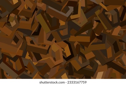 Patrón vector naranja oscuro con hexágonos coloridos. Desenfoque del fondo con hexágonos coloridos. Nueva plantilla para tu libro de marcas.