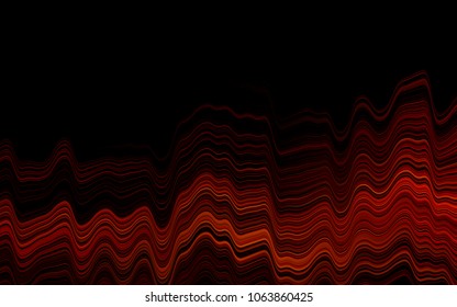 Dark Orange vector pattern with curved circles. Shining crooked illustration in marble style. Brand-new design for your ads, poster, banner.