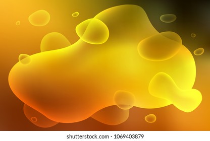 Dark Orange vector pattern with curved circles. Brand-new colored illustration in memphis style with gradient. The elegant pattern for brand book.
