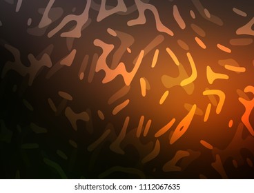 Dark Orange vector pattern with curved circles. A completely new color illustration in marble style. Brand new design for your ads, poster, banner.