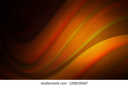 Dark Orange vector pattern with curved circles. A sample with blurred bubble shapes. A completely new memphis design for your business.