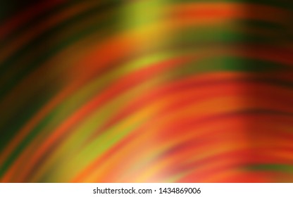 Dark Orange vector pattern with curved lines. A completely new colorful illustration in simple style. Abstract style for your business design.