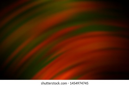 Dark Orange vector pattern with curved lines. Brand new colorful illustration in simple style. Colorful wave pattern for your design.