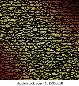 Dark Orange vector pattern with curved lines. Colorful abstract illustration with gradient curves. Best design for your posters, banners.