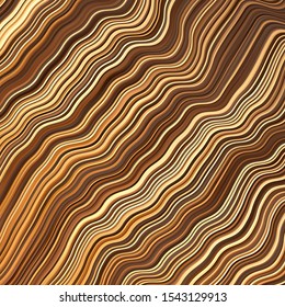 Dark Orange vector pattern with curved lines. Illustration in halftone style with gradient curves. Template for cellphones.