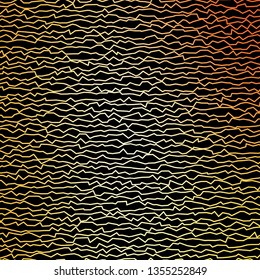 Dark Orange vector pattern with curves. Brand new colorful illustration with bent lines. Template for your UI design.