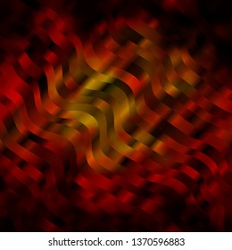 Dark Orange vector pattern with curves. Illustration in abstract style with gradient curved.  Best design for your ad, poster, banner.