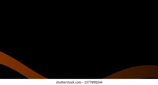 Dark Orange vector pattern with curves. Colorful abstract illustration with gradient curves. Template for cellphones.