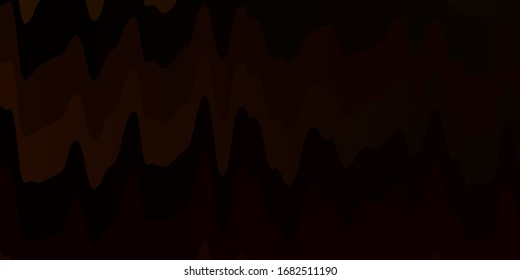 Dark Orange vector pattern with curves. Abstract gradient illustration with wry lines. Pattern for websites, landing pages.