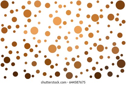 Dark Orange vector pattern of geometric circle shapes. Colorful mosaic banner. Geometric background with colored disks.
