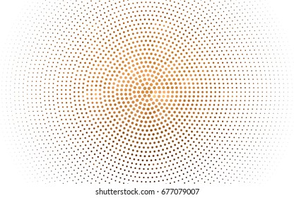 Dark Orange vector pattern of geometric circle shapes. Colorful mosaic banner. Geometric background with colored disks.