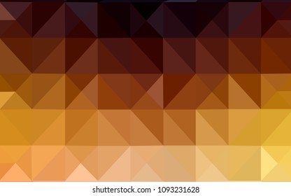 Dark Orange vector pattern with gradient triangles. Glitter abstract illustration with an elegant triangles. A completely new template for your banner.