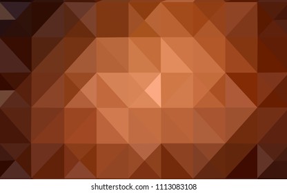 Dark Orange vector pattern with gradient triangles. Creative geometric illustration in Origami style with gradient. Triangular pattern for your business design.