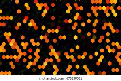 Dark Orange vector pattern. Hexagonal template. Geometric sample. Repeating hexagon shapes. Brand-New texture for your design. Pattern can be used for background