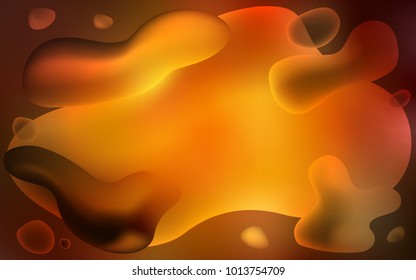Dark Orange vector pattern with lamp shapes. Creative illustration in halftone memphis style with gradient. The elegant pattern for brand book.