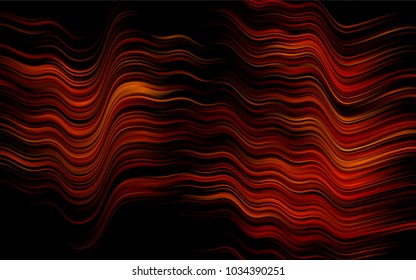 Dark Orange vector pattern with lamp shapes. Modern gradient abstract illustration with bandy lines. The template for cell phone backgrounds.