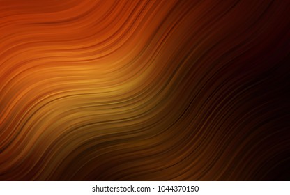 Dark Orange vector pattern with lamp shapes. A vague circumflex abstract illustration with gradient. Pattern for your business design.