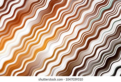 Dark Orange vector pattern with lamp shapes. A vague circumflex abstract illustration with gradient. Brand-new design for your ads, poster, banner.