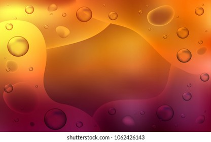 Dark Orange vector pattern with lamp shapes. Shining illustration, which consist of blurred lines, circles. A completely new memphis design for your business.