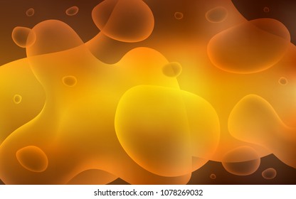 Dark Orange vector pattern with lamp shapes. Shining crooked illustration in memphis style. Memphis style for your business design.