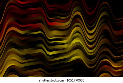 Dark Orange vector pattern with lava shapes. Shining crooked illustration in marble style. Marble style for your business design.