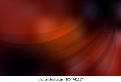 Dark Orange vector pattern with lava shapes. A sample with blurred bubble shapes. Marble style for your business design.