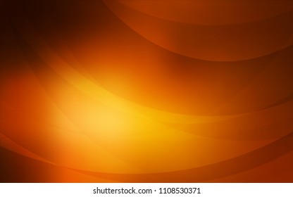 Dark Orange vector pattern with lava shapes. A sample with blurred bubble shapes. Pattern for your business design.