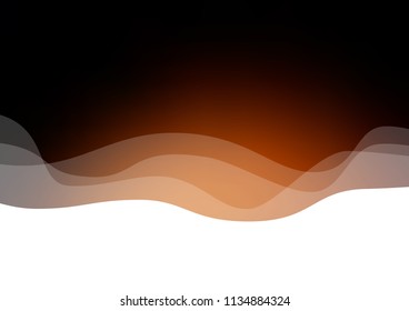 Dark Orange vector pattern with lava shapes. Blurred geometric sample with gradient bubbles.  Marble design for your web site.