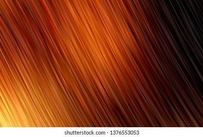 Dark Orange vector pattern with lava shapes. Glitter abstract illustration with wry lines. Marble style for your business design.