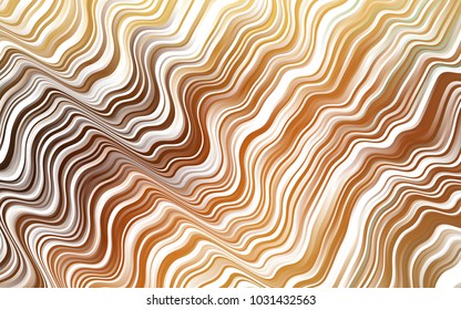 Dark Orange vector pattern with lines, ovals. Creative illustration in halftone marble style with gradient. A completely new template for your business design.