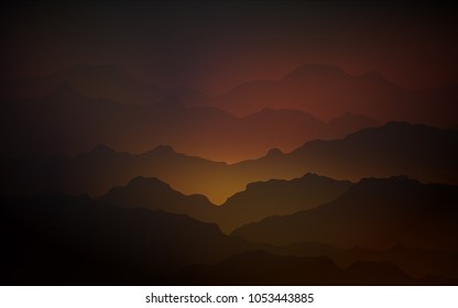 Dark Orange vector pattern with lines, ovals. An elegant bright illustration with gradient. A new texture for your  ad, booklets, leaflets.