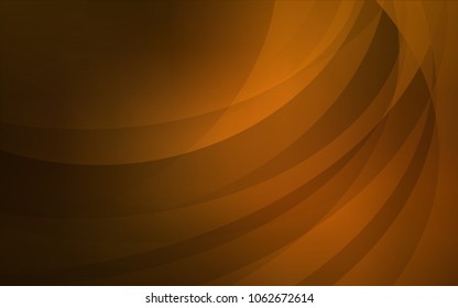 Dark Orange vector pattern with lines, ovals. Modern gradient abstract illustration with bandy lines. The template for cell phone backgrounds.