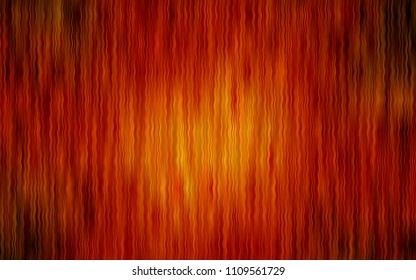 Dark Orange vector pattern with lines, ovals. Shining crooked illustration in marble style. Pattern for your business design.